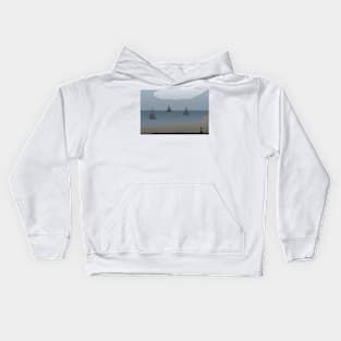 Father And Son Walk The Beach Kids Hoodie